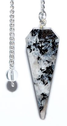 (image for) 6-sided Rainbow Moonstone pendulum