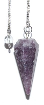 (image for) 6-sided Lepidolite pendulum