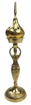 (image for) 9" Goddess brass incense burner