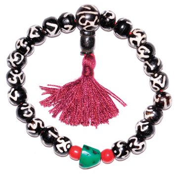 (image for) 8mm Bone with Om bracelet