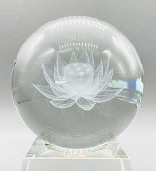 (image for) 80mm Clear Lotus gazing ball