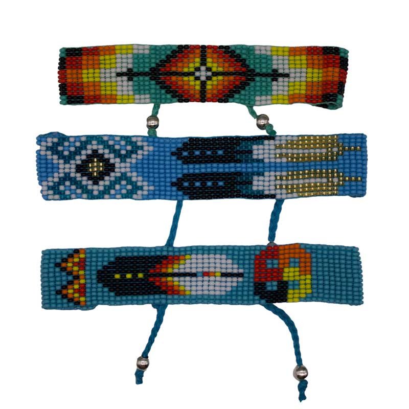 (image for) 3/4" Southwest beaded bracelet various