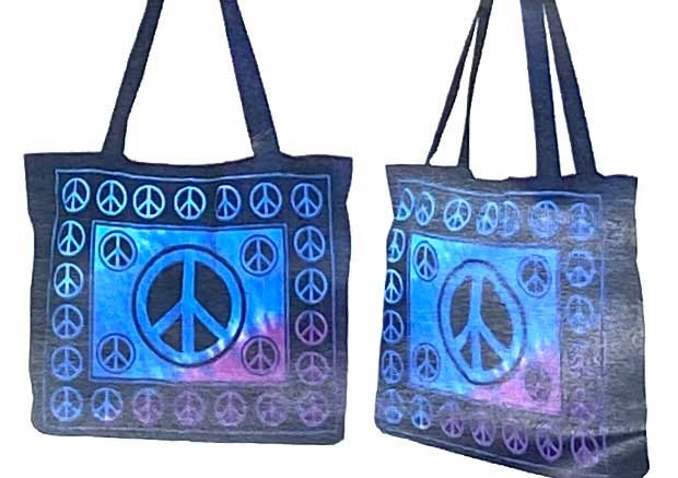(image for) 15.7" x 17.7" Peace Sign tote bag